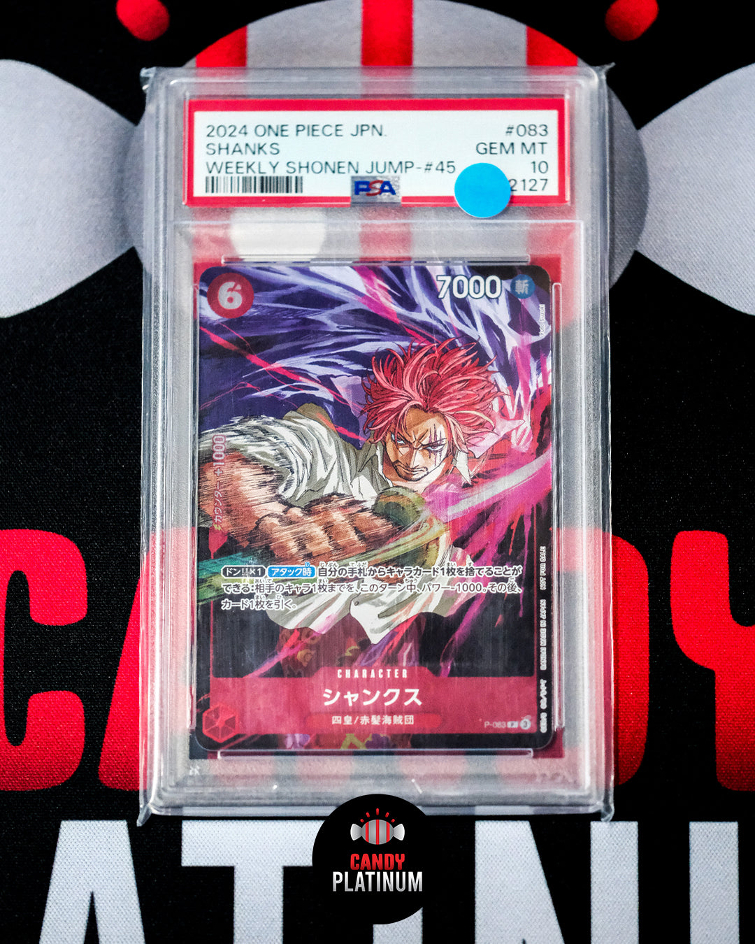 Shanks Weekly Shonen Jump #45 P-083 PSA 10