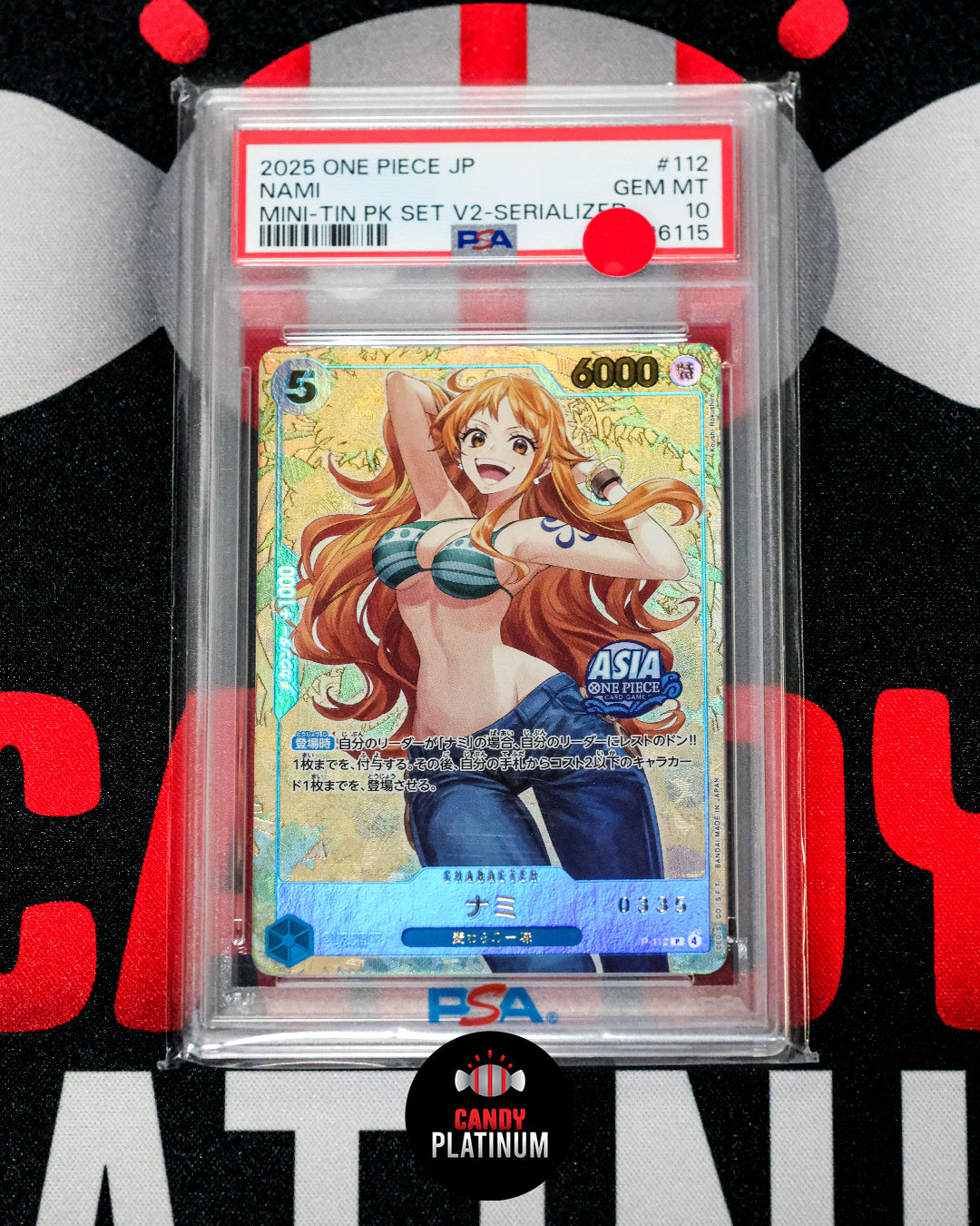 Nami Mini-Tin PK Set V2 Serialized P-112 PSA 10