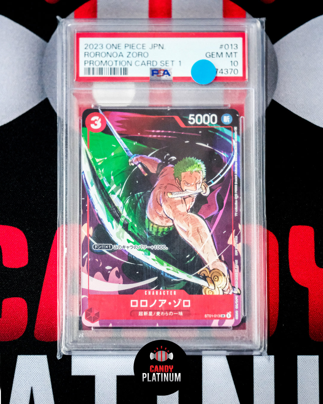 Roronoa Zoro Promotion Card Set 1 ST01-013 PSA 10