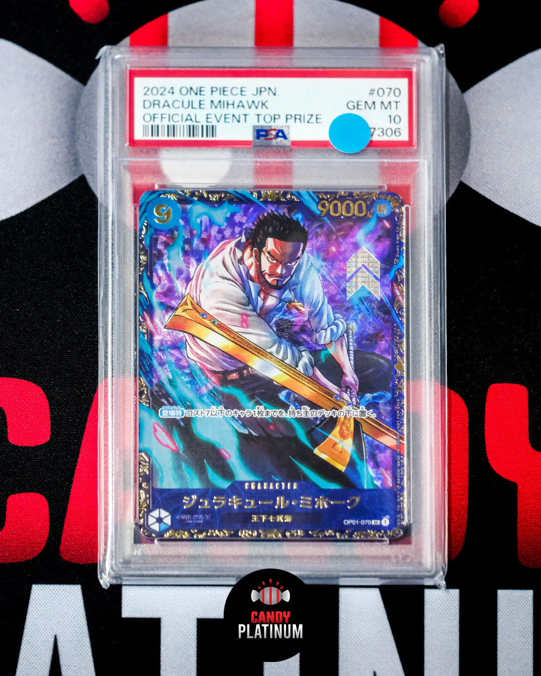 Dracule Mihawk Official Event Top Prize OP01-070 PSA 10