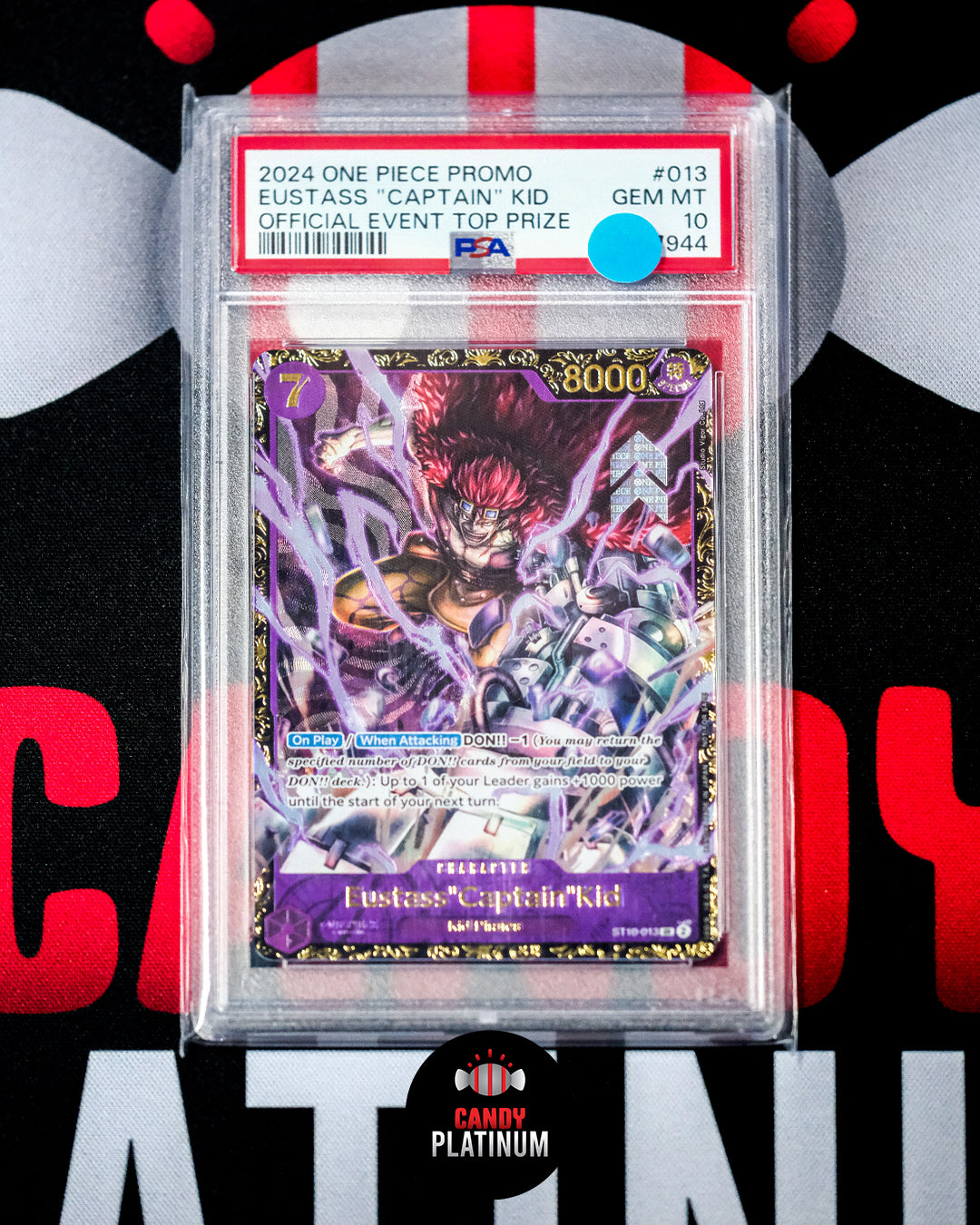 Eustass Captain Kid Official Event Top Prize ST10-013 PSA 10