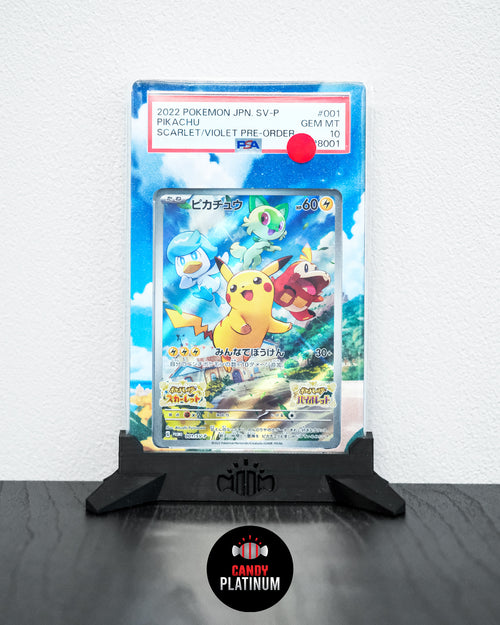 Pikachu Scarlet Violet Pre-Order 001 PSA 10
