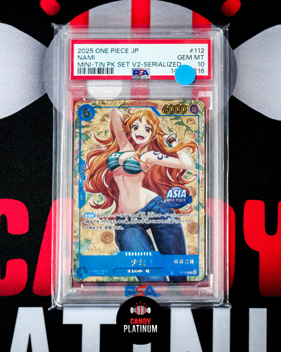 Nami Mini-Tin PK Set V2 Serialized #112 PSA 10