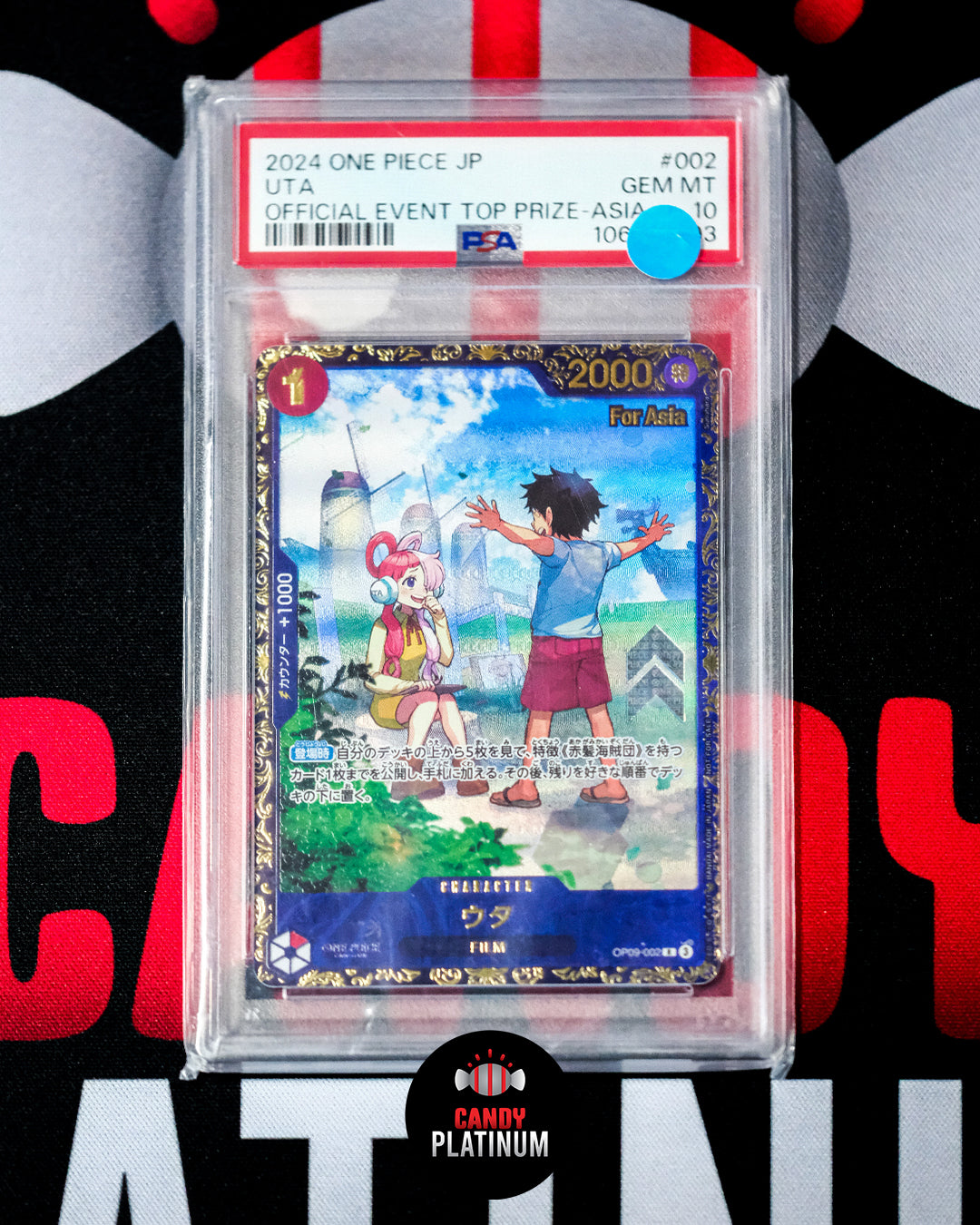 Uta Official Event Top Prize-Asia OP09-002 PSA 10