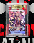Vinsmoke Reiju Gold SR OP12-063 Beckett 9.5