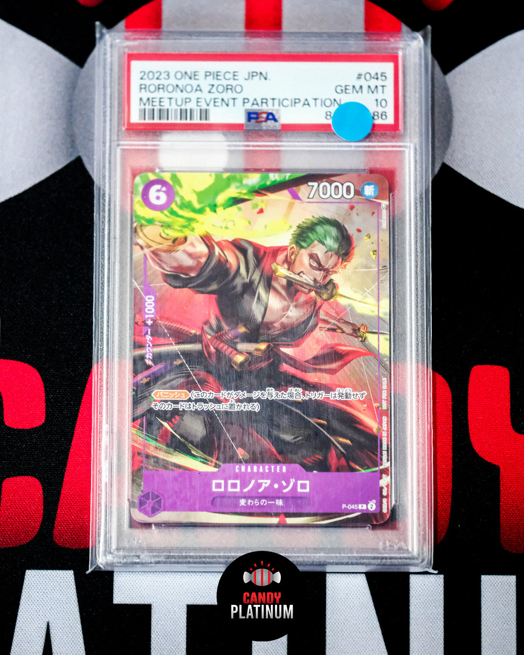 Roronoa Zoro Meetup Event Participation P-045 PSA 10