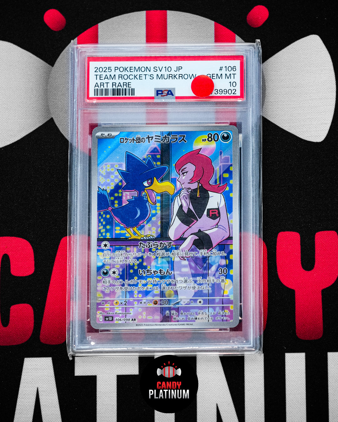 Team Rocket's Murkrow Art Rare PSA 10