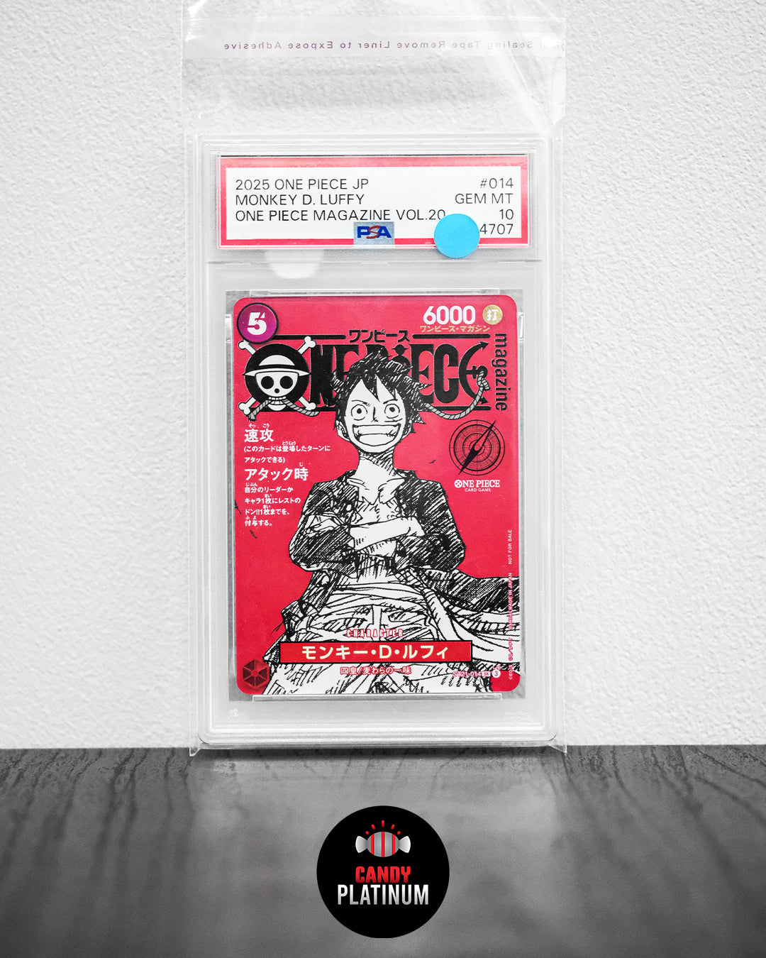 MONKEY D LUFFY OP MAGAZINE VOL 20 PSA 10